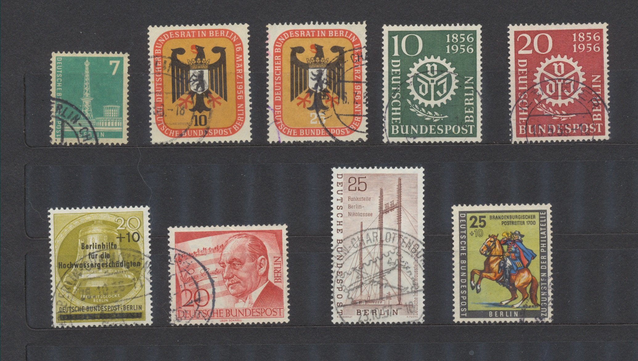 Francobolli Usati 1956 Berlino Francobolli Usati 1956 Berlino