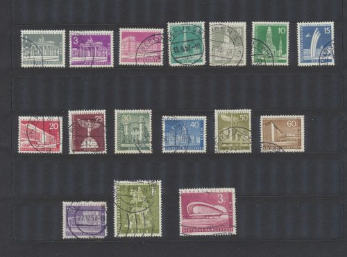 Francobolli Berlino Serie Monumenti 1956-63