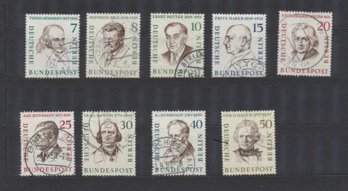 Francobolli Usati Berlino 1957-59 Berlinesi illustri