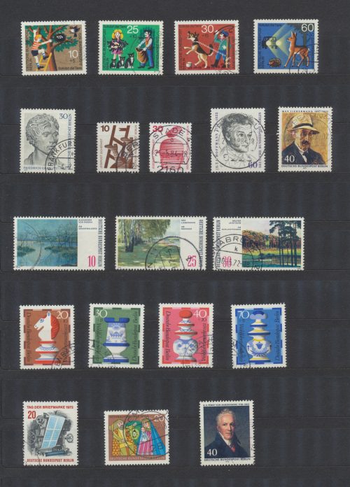 Francobolli Usati Berlino 1972 Annata Completa