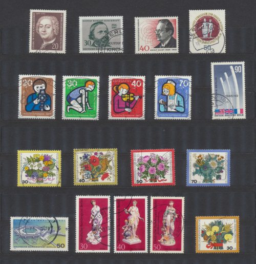 Francobolli Usati Berlino 1974 Annata Completa
