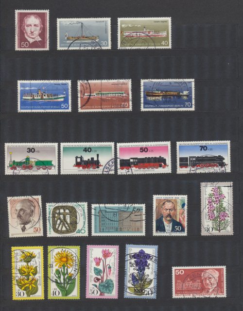 Francobolli Usati Berlino 1975 Annata Completa