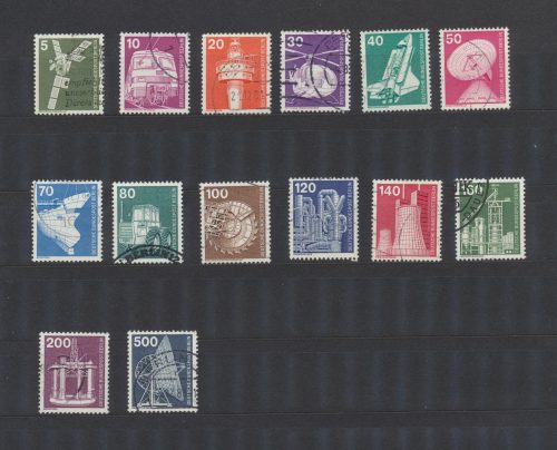 Francobolli Usati Berlino 1975-76 Industria e Tecnica