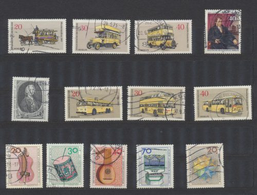Francobolli Usati Berlino 1973 Annata non Completa