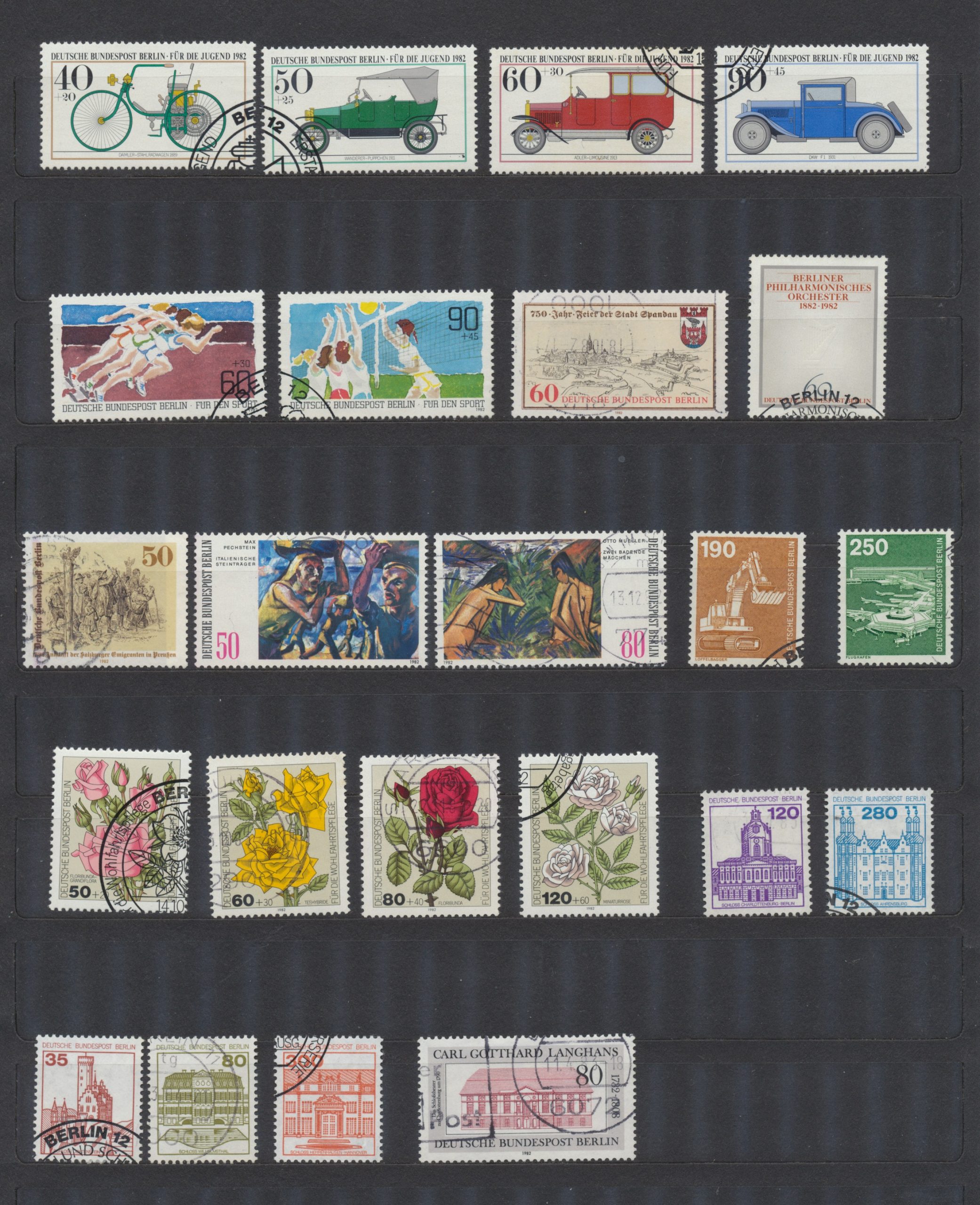 Francobolli Usati Berlino 1982 Annata non Completa Francobolli Usati Berlino 1982 Annata non Completa