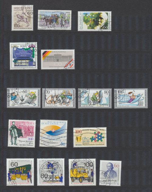Francobolli Usati Berlino 1990 Annata non Completa
