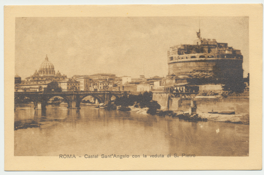 Italia Regno Cartolina nuova inizio 1900 Roma - Castel Sant'Angelo con la veduta di San Pietro Italia Regno Cartolina nuova inizio 1900 Roma - Castel Sant'Angelo con la veduta di San Pietro