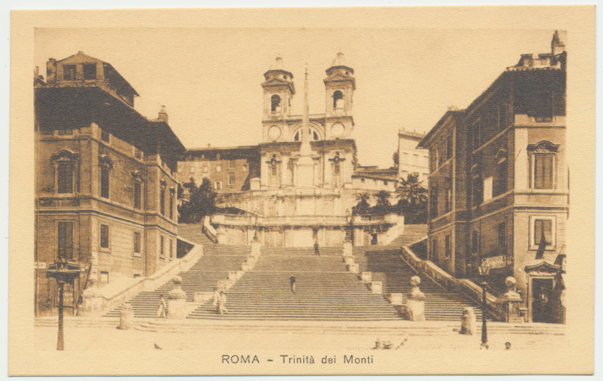 Italia Regno Cartolina nuova inizio 1900 Roma - Trinità dei Monti Italia Regno Cartolina nuova inizio 1900 Roma - Trinità dei Monti