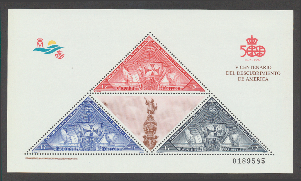 Spagna Lotto di 2 Foglietti e un Libretto Nuovi (MNH) - Celebrazioni Colombiane 1991-1992 Foglietto Caravelle Spagna Lotto di 2 Foglietti e un Libretto Nuovi (MNH) - Celebrazioni Colombiane 1991-1992 Foglietto Caravelle